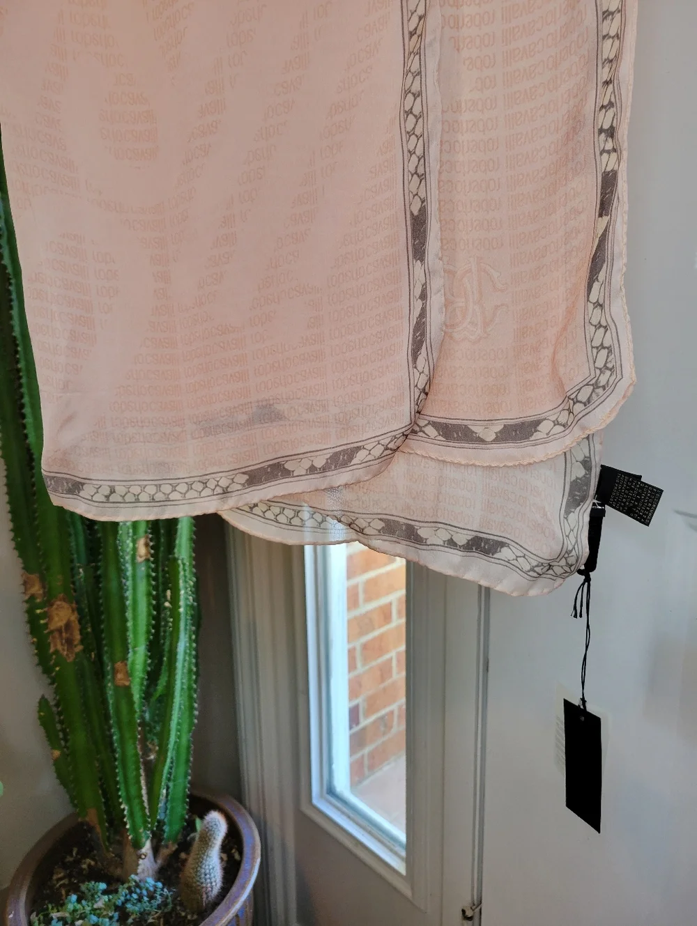 ROBERTO CAVALLI FOULARDS 100% Silk NEW Pink Stola Scarf 70×180in